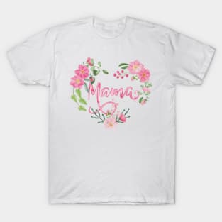 Mama floral heart T-Shirt